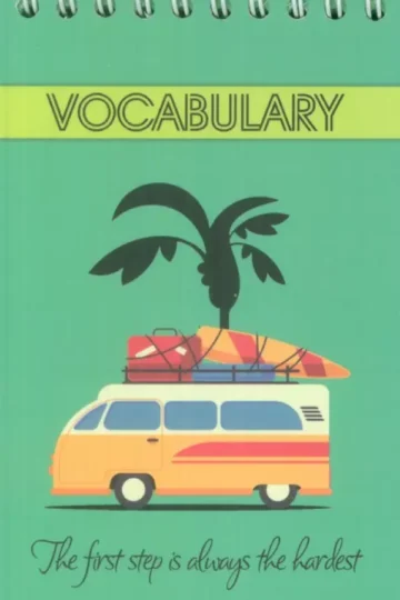 دفترچه لغت A6 (VOCABULARY،چند طرح)،(سیمی)