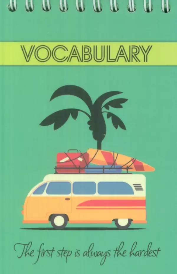 دفترچه لغت A6 (VOCABULARY،چند طرح)،(سیمی)