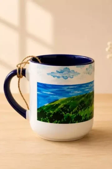 ماگ انحنادار طرح منظره (باجعبه)