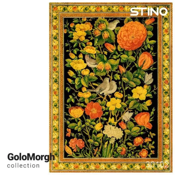 پازل شیشه ای استینو 500 تکه طرح گل و مرغ (کد 30102)،(باجعبه)