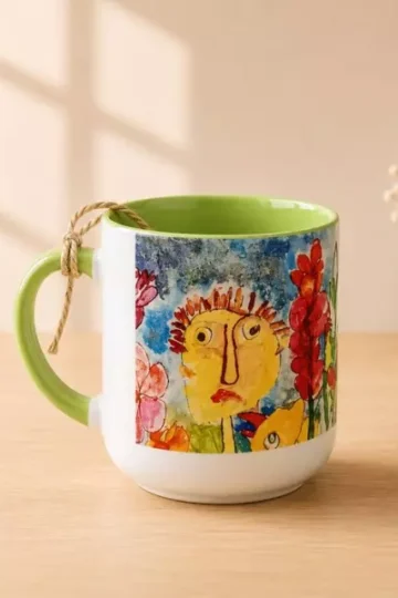 ماگ انحنادار طرح مهمونی بهار (باجعبه)