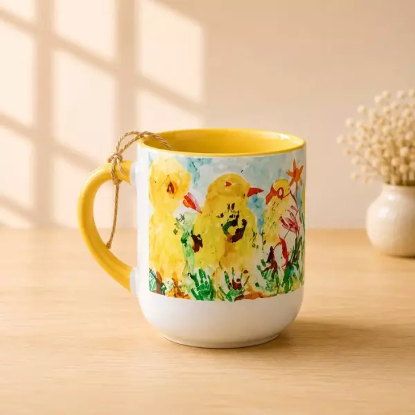 ماگ انحنادار طرح جوجه ها (باجعبه)