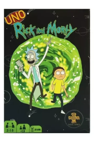 کتاب بسته بازی کارتی اونو ریک و مورتی (RICK AND MORTY)،(باجعبه) - شهاب الدین مختاری