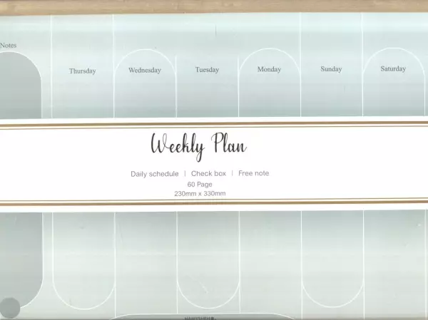 دفتر برنامه ریزی (پلنر هفتگی،WEEKLY PLANNER)،(کد 892)